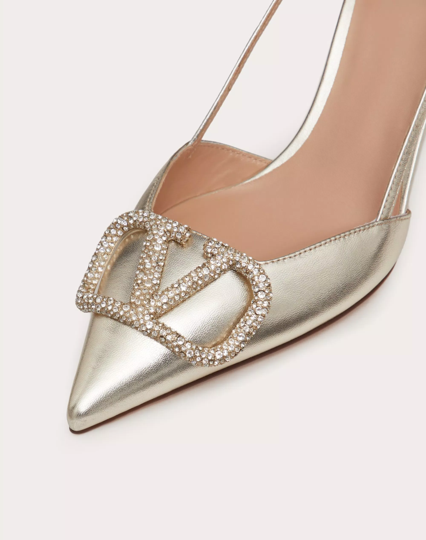 VLOGO GLOW LAMINATED NAPPA SLINGBACK PUMP 80 MM / 3.15 IN.